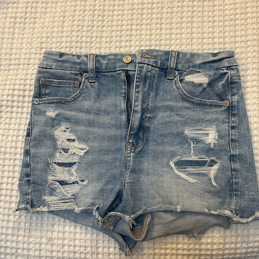 American Eagle Outfitters Light Blue Jean Shorts next level stretch